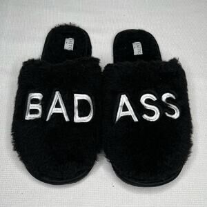 Bel Air Bad Ass Black Slippers Size M/L